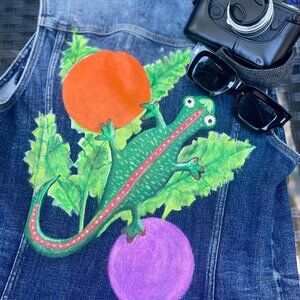 Stunning Hand-painted G-Star Raw Denim Vest
